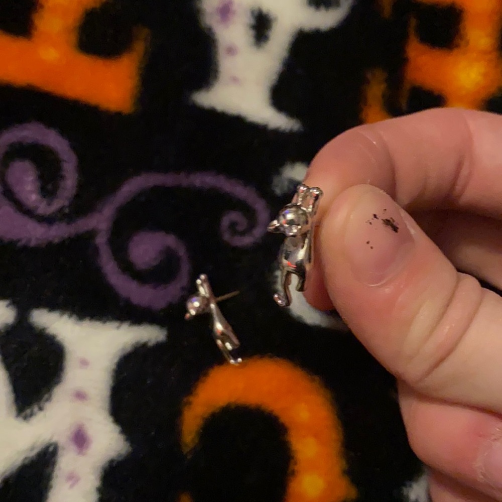 cat stud earrings